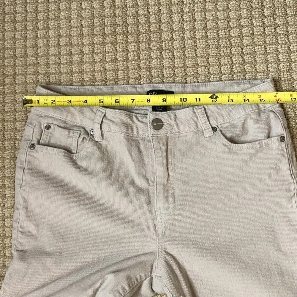 Jones of New York Corduroy Straight Leg 5 Pocket Cream Color Jeans, Size 12 - Picture 5 of 8
